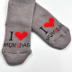 Махрові носочки для малюків I love mum and dad Сірі 0-12 міс