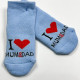 Махрові носочки для малюків I love mum and dad Голубі 0-12 міс