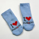 Махрові носочки для малюків I love mum and dad Голубі 0-12 міс
