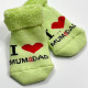 Махрові носочки для малюків I love mum and dad Зелені 0-12 міс