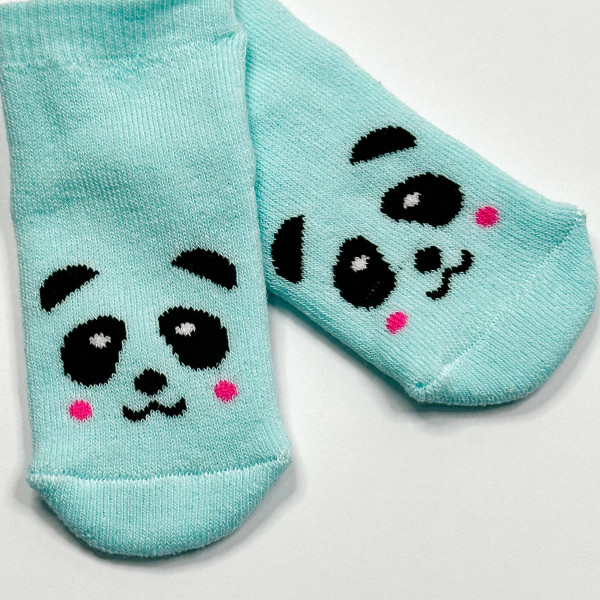Махрові носочки для малюків Пандочки Бірюзовий  0-12 міс