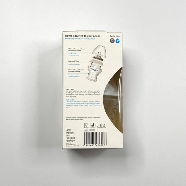 Пляшечка для годування BabyOno  Natural Nursing 180 мл