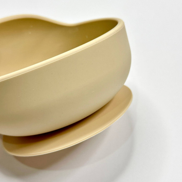 Мисочка силіконова на присосці BabyOno бежева