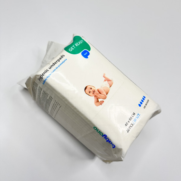 Одноразові, непромокаючі пелюшки від BabyOno 40/60 см, 20 шт/уп