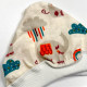 Шапочка для немовлят із зав'язками, чепчик Сірі слоники 0-3 міс