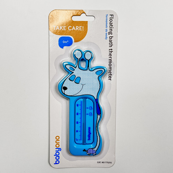 Термометр для водички та повітря голубий Жираф