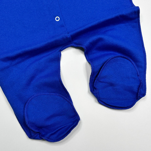 Дитячий комбінезон з начесом Синій однотонний 68р,74р